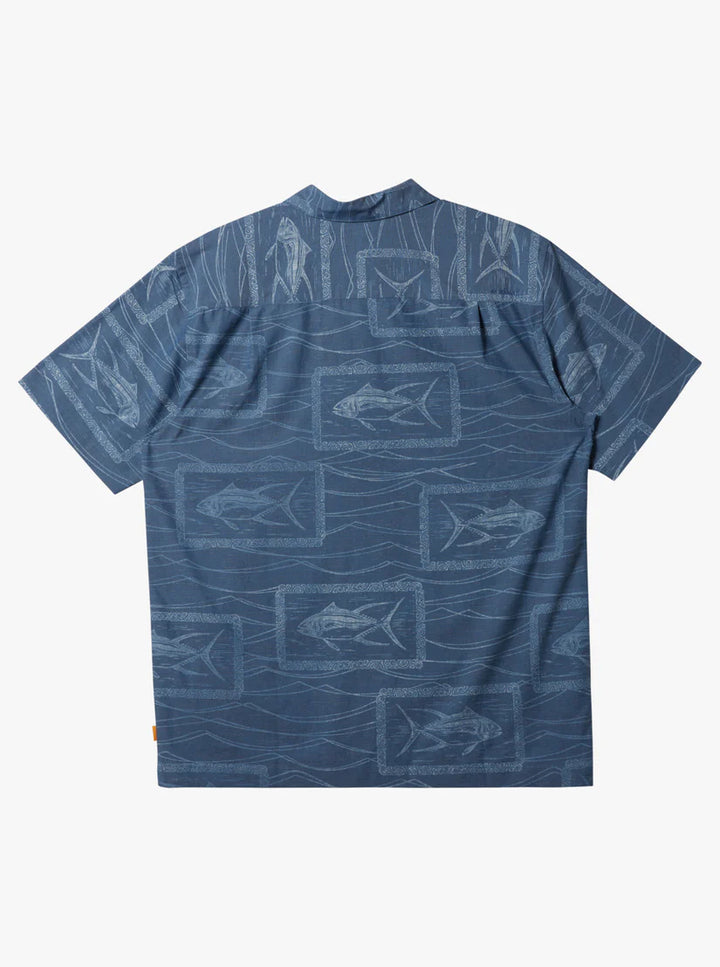 QUIKSILVER Waterman Reef Point Woven Shirt -  ENSIGN BLUE REEF POINT WOVEN - Sun Diego Boardshop