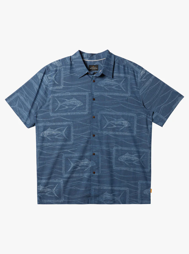 QUIKSILVER Waterman Reef Point Woven Shirt -  ENSIGN BLUE REEF POINT WOVEN - Sun Diego Boardshop