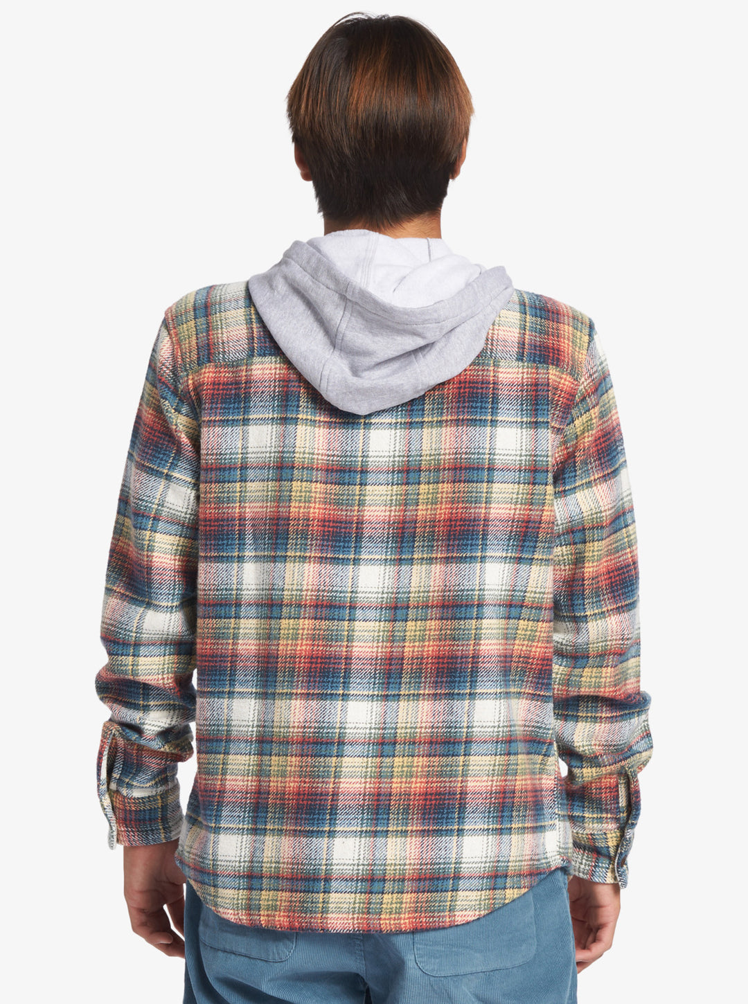Quiksilver Briggs Hooded Flannel Long Sleeve Top - Charcoal - Sun Diego Boardshop