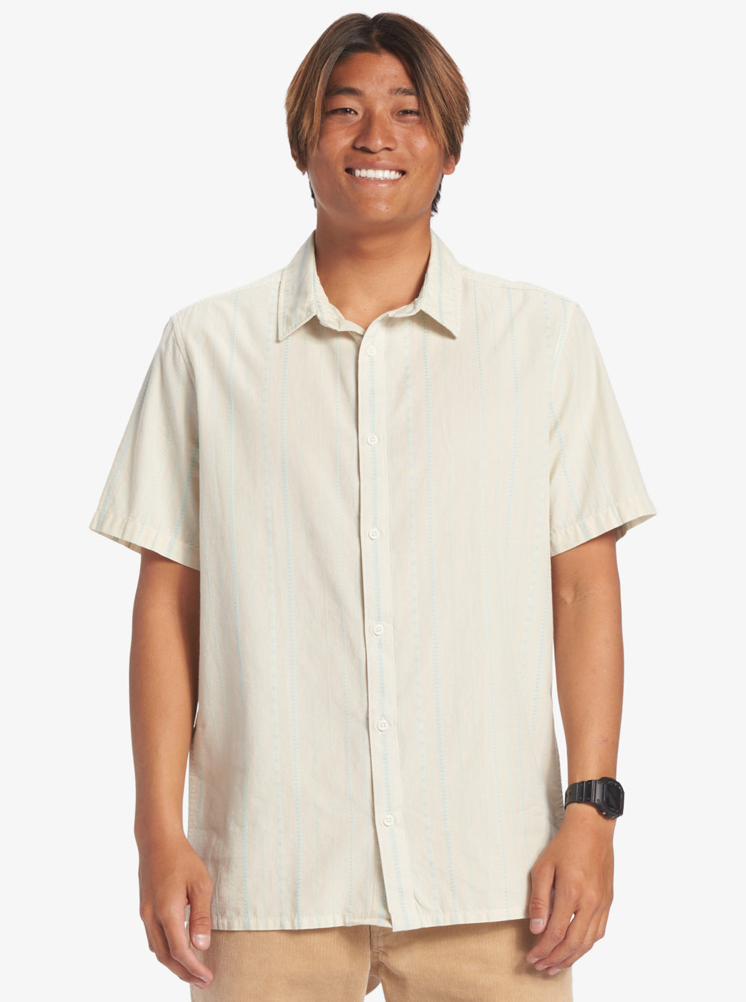 Quiksilver Pacific Stripe Short Sleeve Woven Shirt - Pacific Stripe - Sun Diego Boardshop