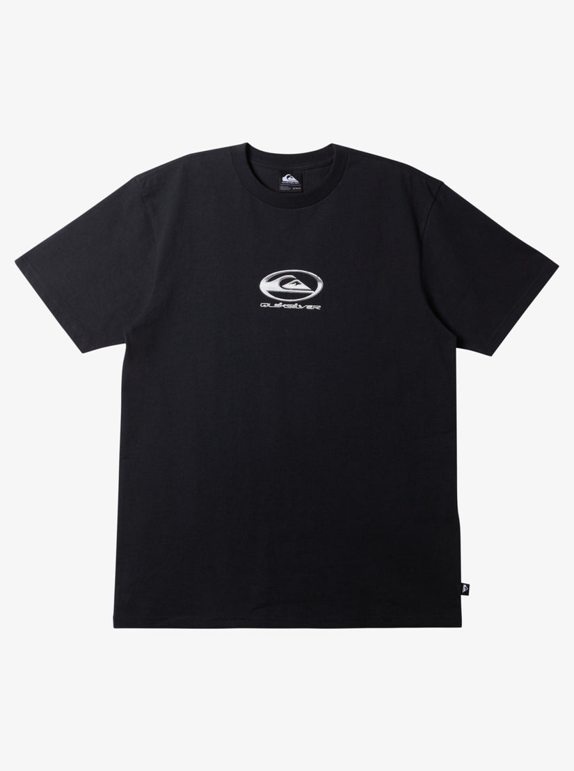 Quiksilver Chrome Logo Short Sleeve Saturn T-Shirt - Black - Sun Diego Boardshop