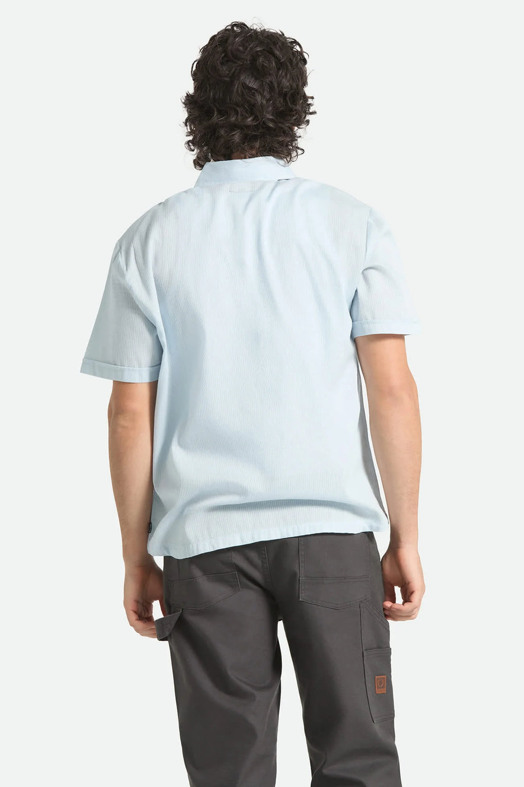 Brixton Men's The Vintage Short Sleeve Shirt - Blue Aura - Sun Diego Boardshop