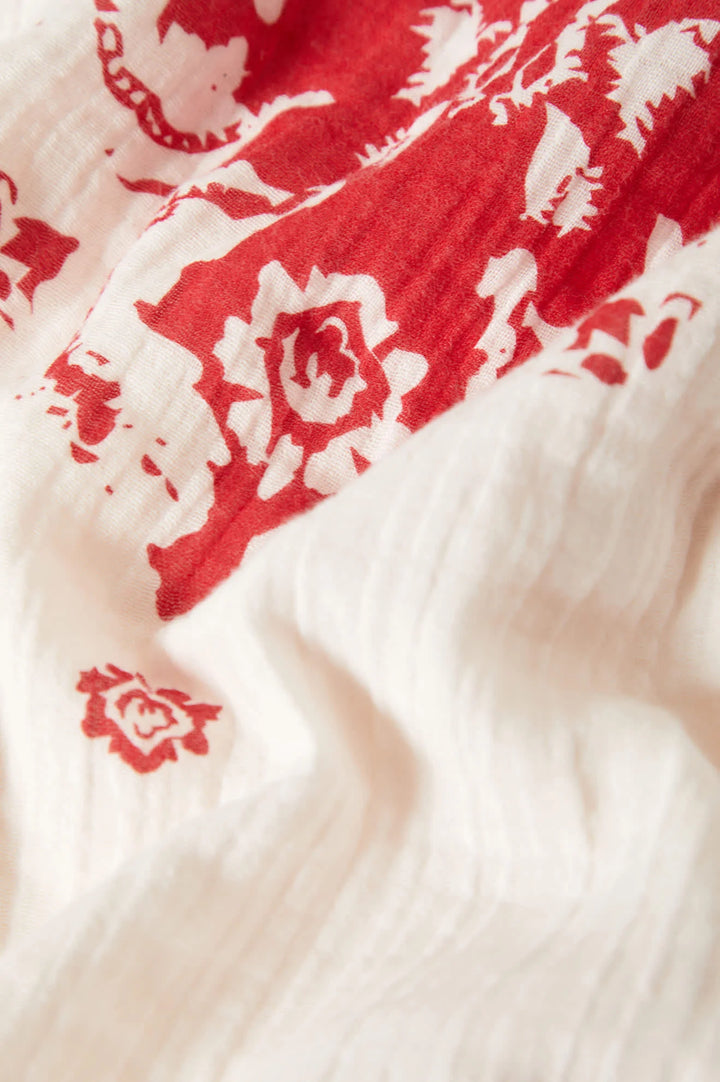 Brixton Women's The Lola Tube Top - Off White/Robust Red - Sun Diego Boardshop