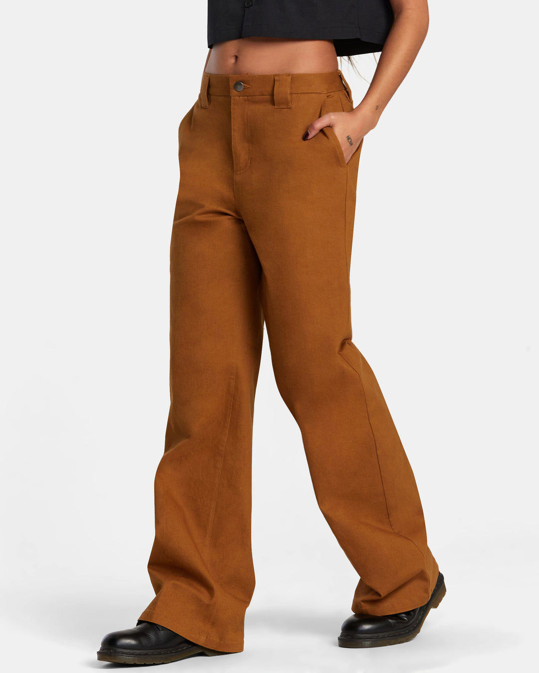 RVCA Coco Wide Leg Pants - Workwear Brown - Sun Diego Boardshop
