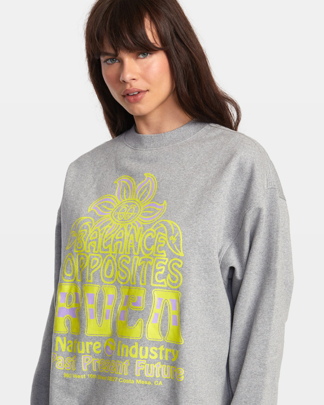 RVCA Positive Growth Sweatshirt - Heather Gray - Sun Diego Boardshop