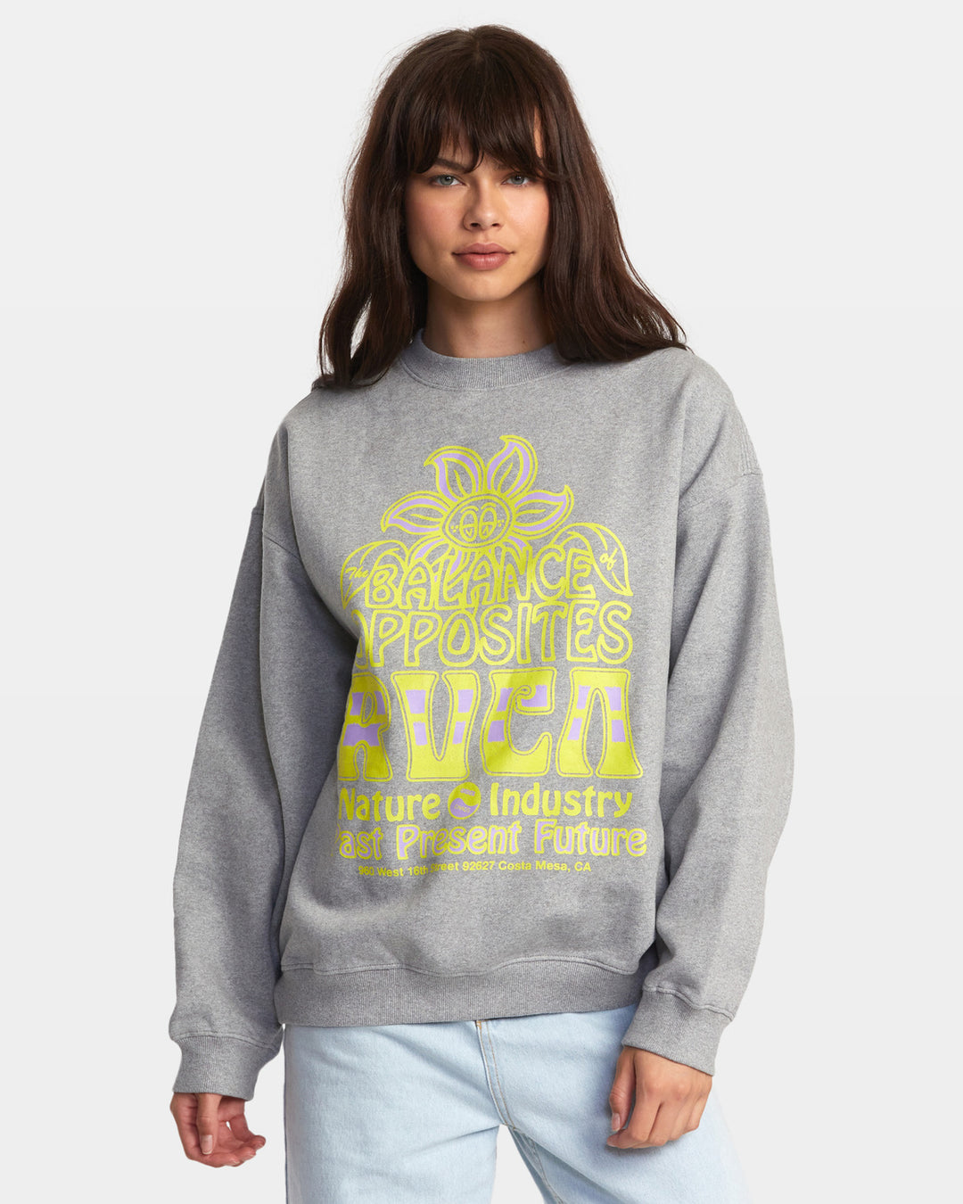 RVCA Positive Growth Sweatshirt - Heather Gray - Sun Diego Boardshop