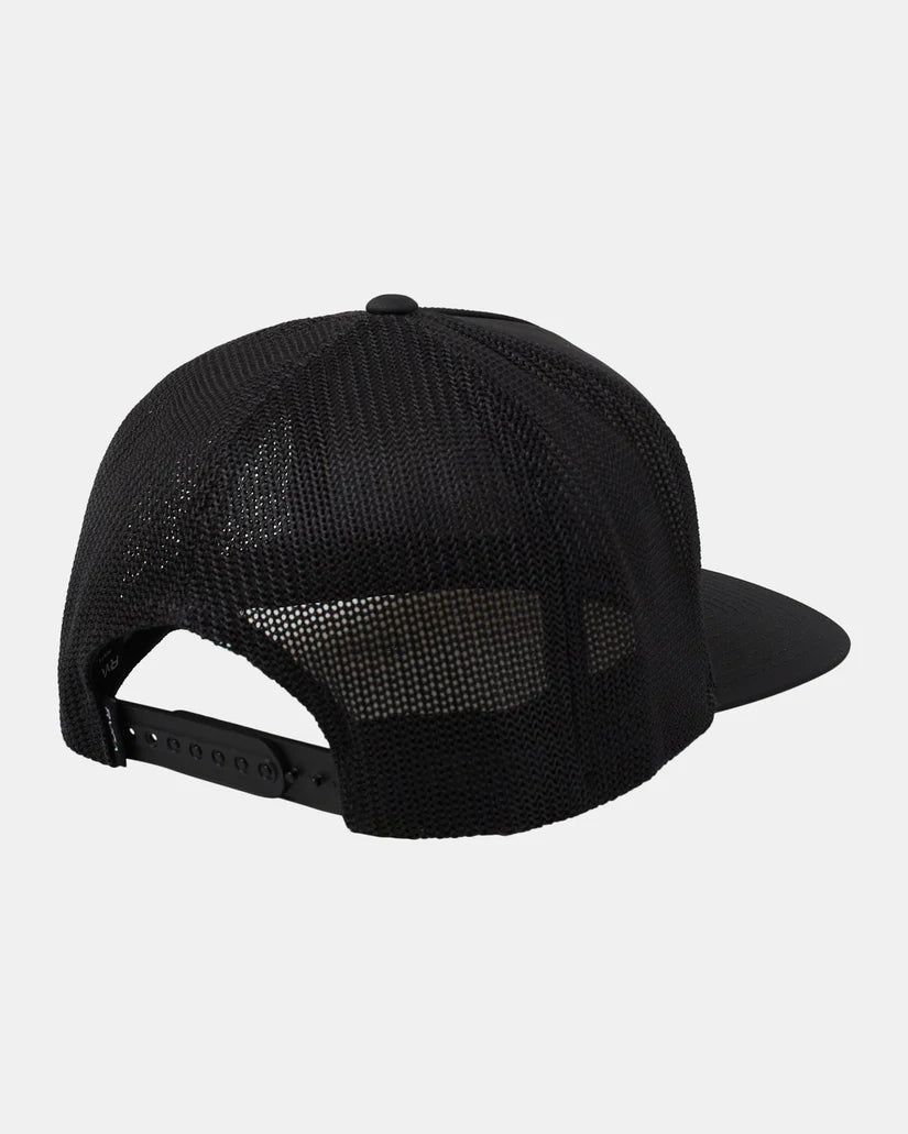 RVCA ALL THE WAY TECH TRUCKER HAT - BLACK - Sun Diego Boardshop