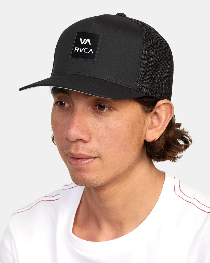 RVCA ALL THE WAY TECH TRUCKER HAT - BLACK - Sun Diego Boardshop