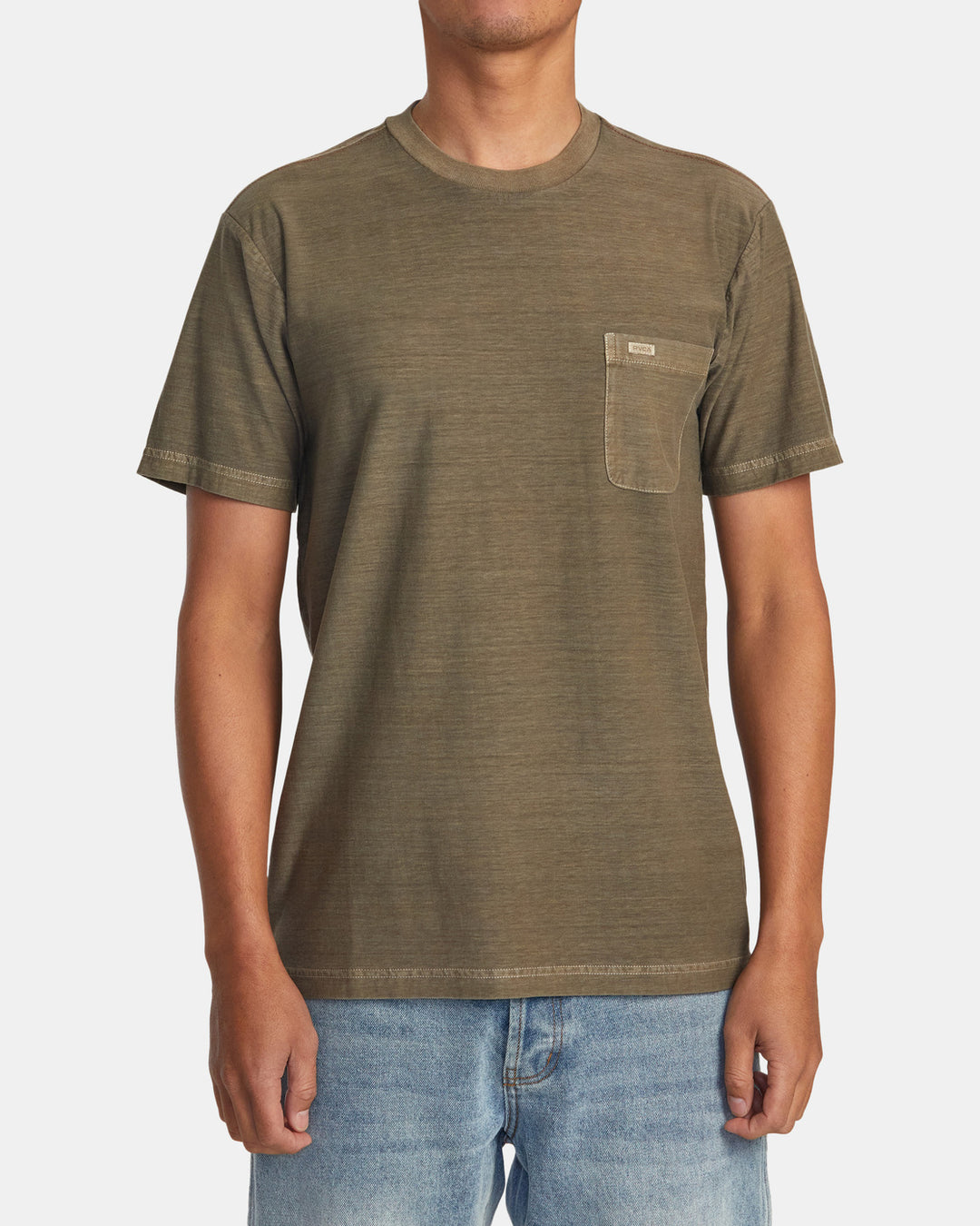 RVCA PTC Stripe T-Shirt - Mushroom - Sun Diego Boardshop