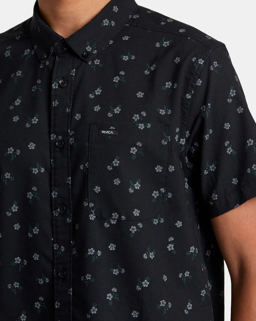 RVCA THAT'LL DO PRINT SHORT SLEEVE SHIRT - BLACK FLORAL - Sun Diego Boardshop