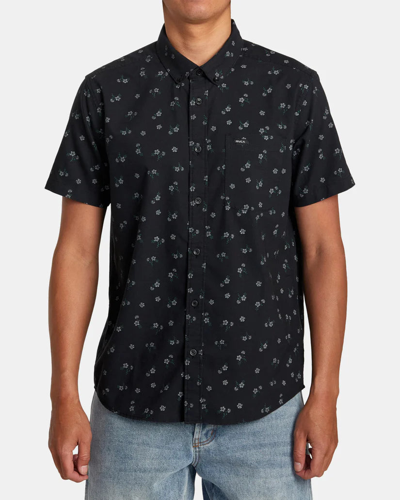 RVCA THAT'LL DO PRINT SHORT SLEEVE SHIRT - BLACK FLORAL - Sun Diego Boardshop