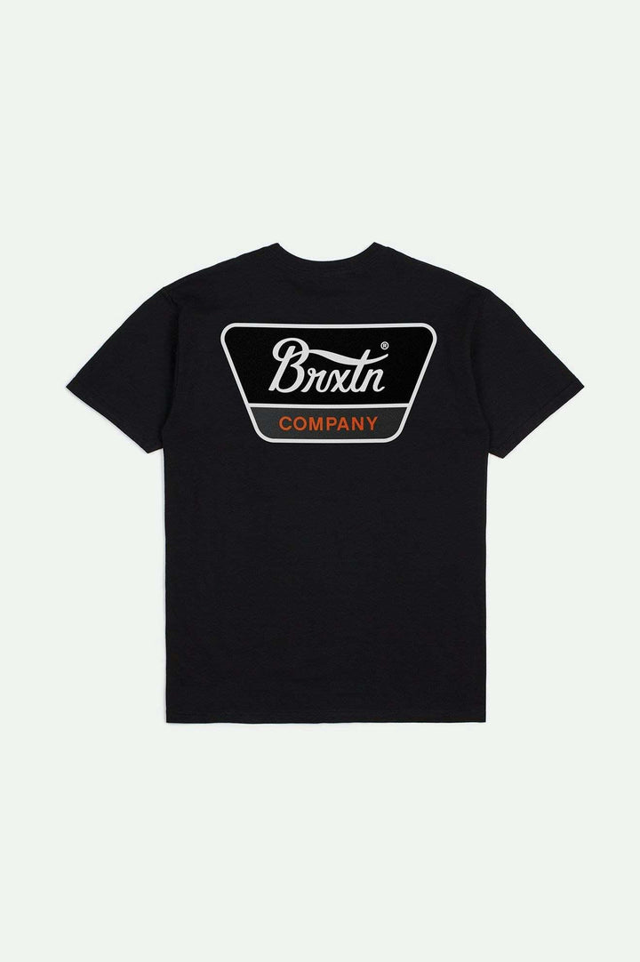 Brixton Linwood S/S Standard T-Shirt - BLACK/ORANGE/WHITE - Sun Diego Boardshop