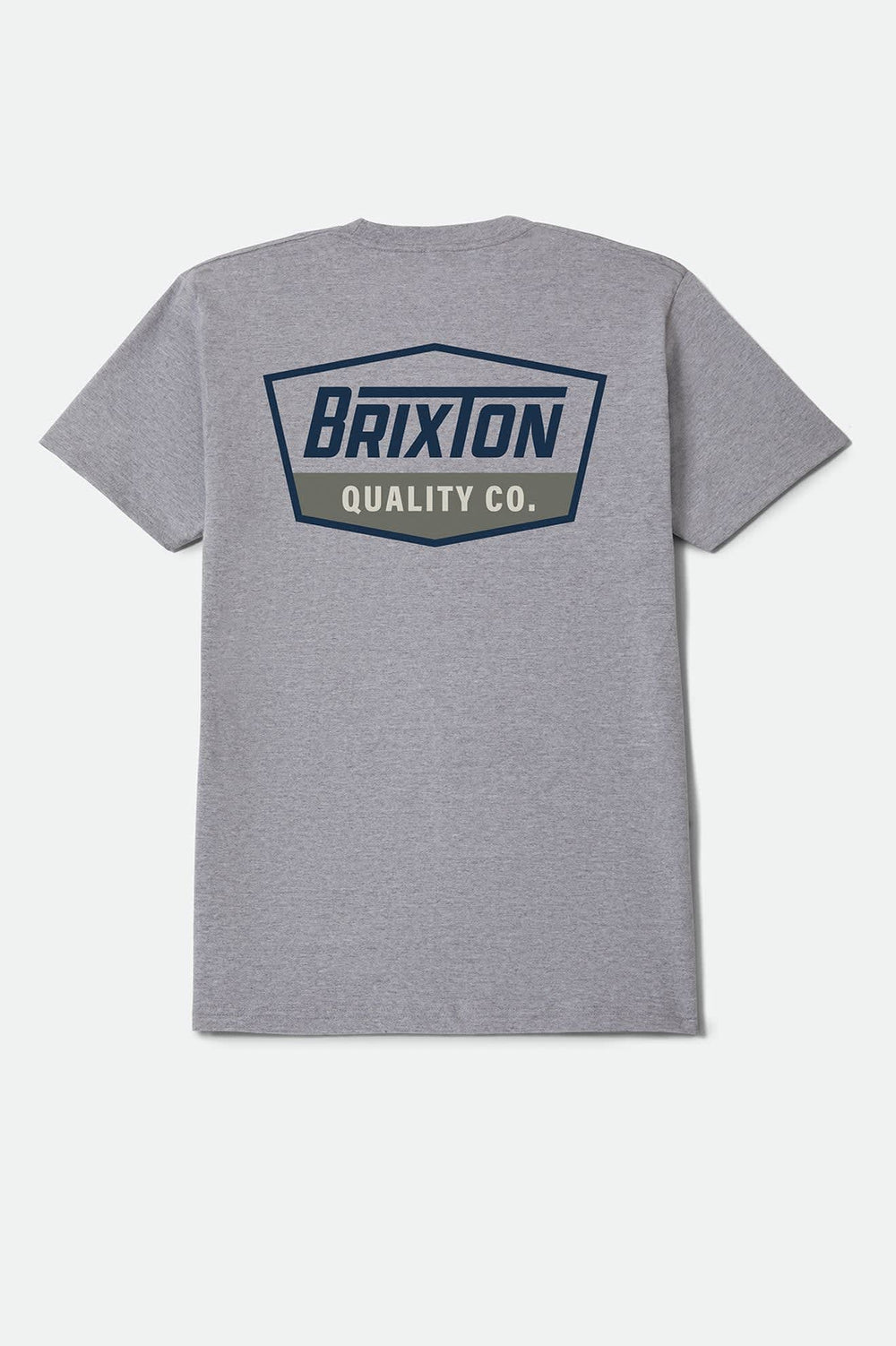 Brixton Men's Regal Standard T-Shirt - Heather Grey/Navy - Sun Diego Boardshop
