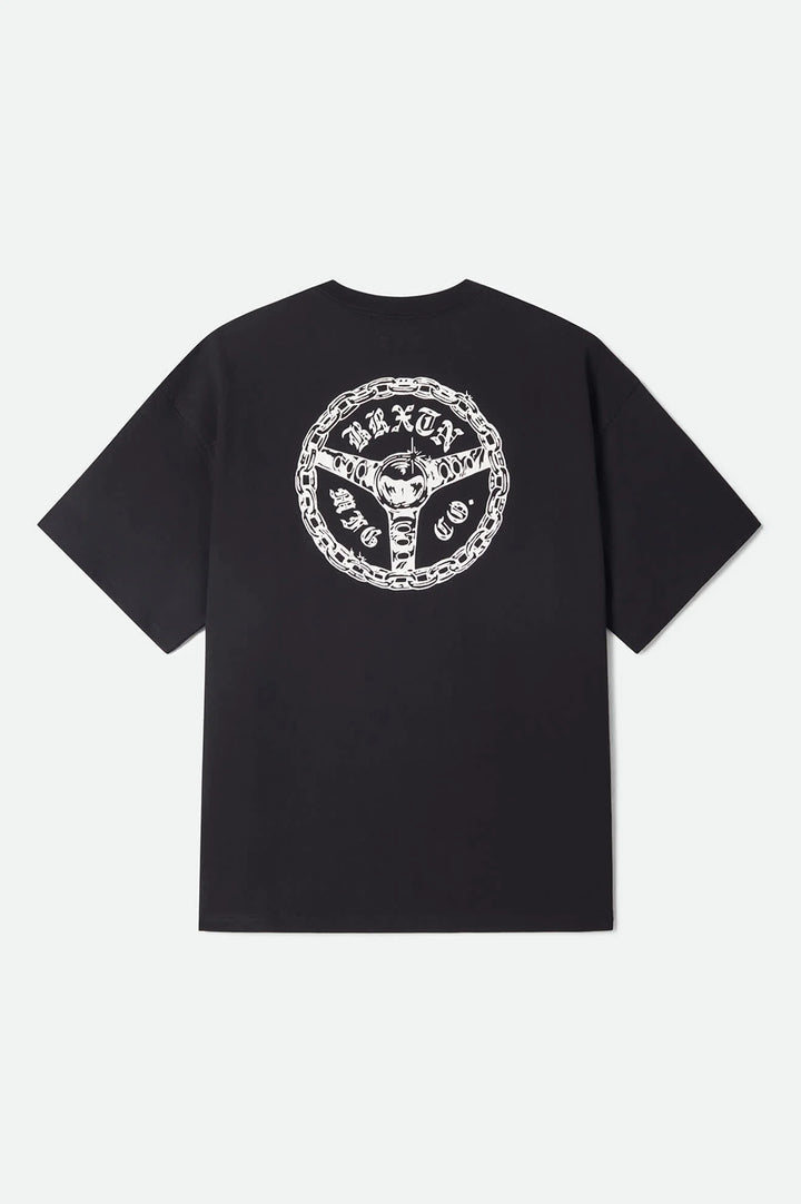 Brixton Men's Drive Short Sleeve Oversized T-Shirt - Black - Sun Diego Boardshop