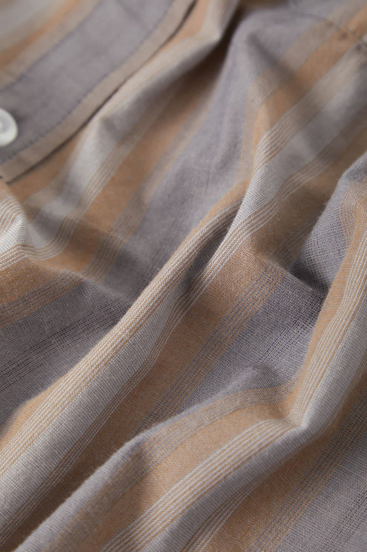 Brixton Men's Cru Shirt - Charcoal Shadow Stripe - Sun Diego Boardshop