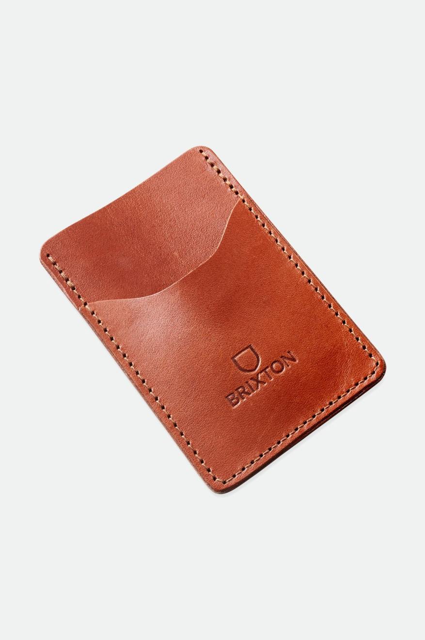 Brixton x Artifact Leather Card Holder Wallet - Brown - Sun Diego Boardshop