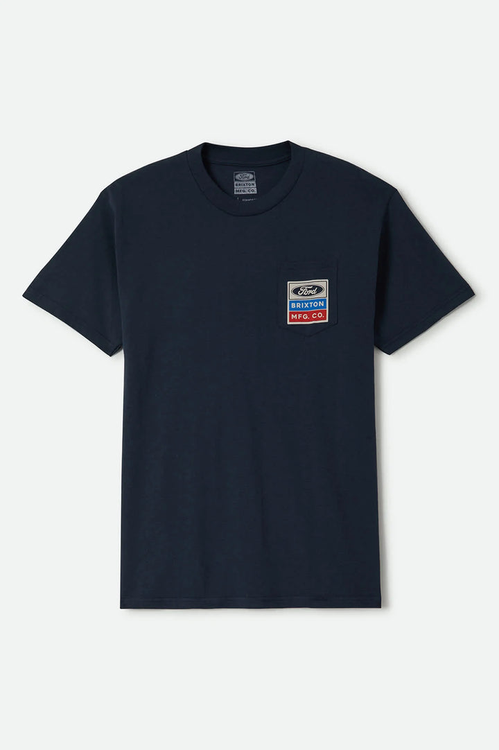 Brixton Men's Ford Service Dept Pocket T-Shirt - American Navy - Sun Diego Boardshop