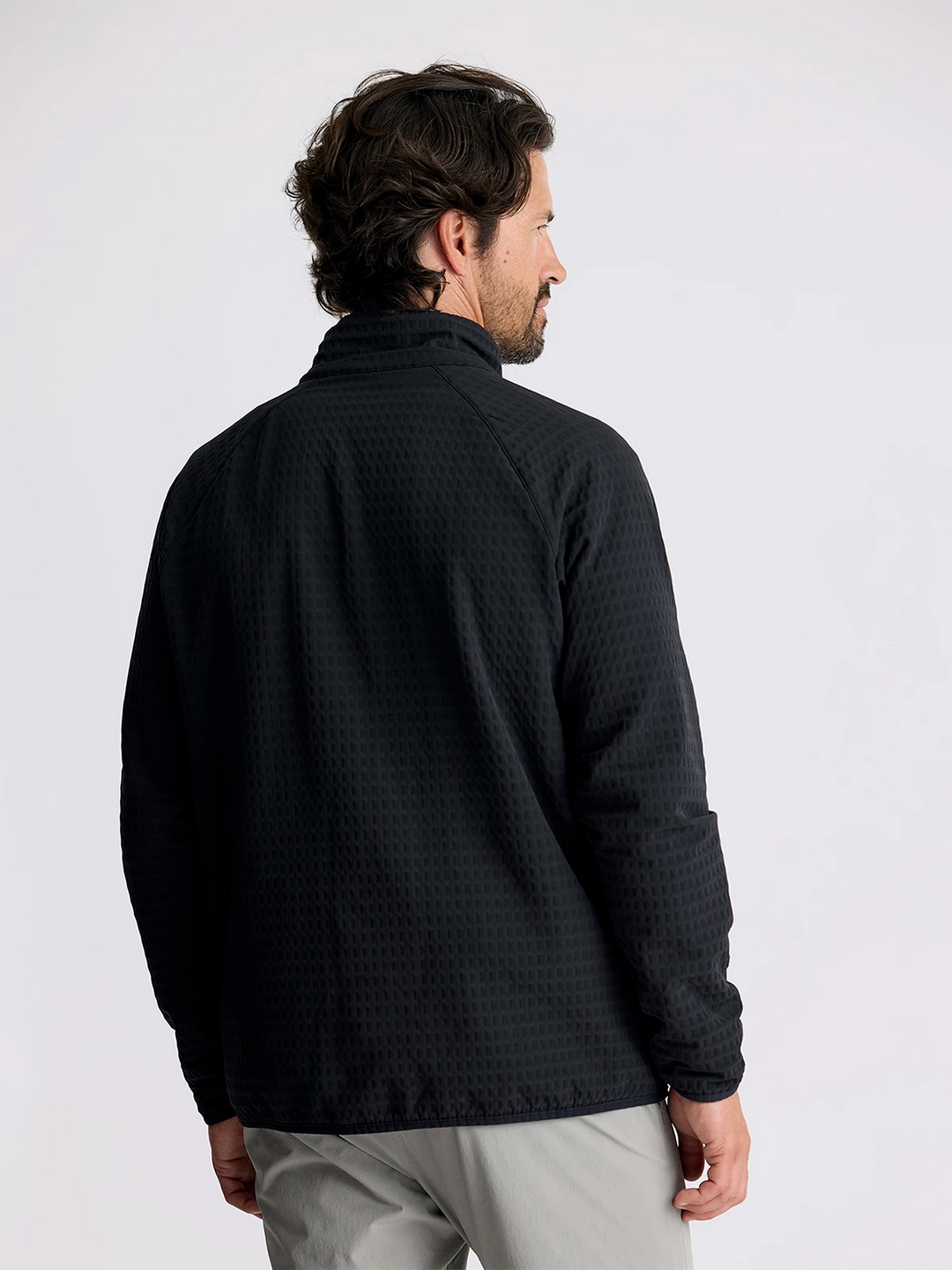 Free Fly Men's Gridback Fleece Jacket - BLACK - Sun Diego Boardshop