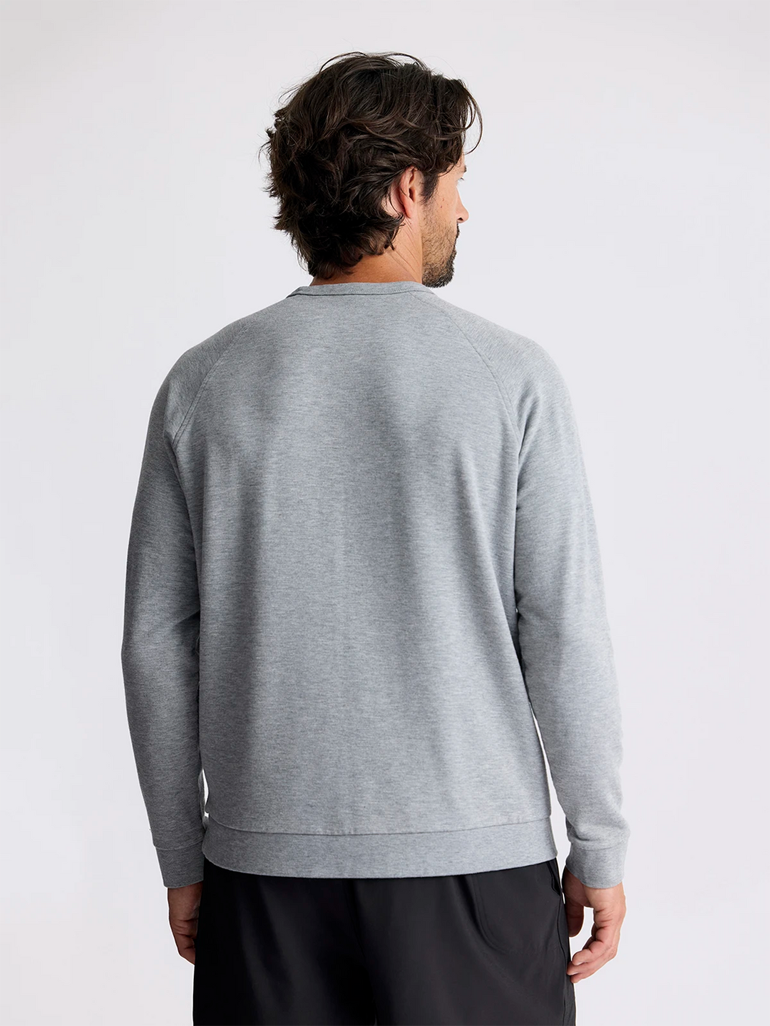 Free Fly Men's Bamboo Lightweight Fleece Crew - HEATHER GREY - Sun Diego Boardshop