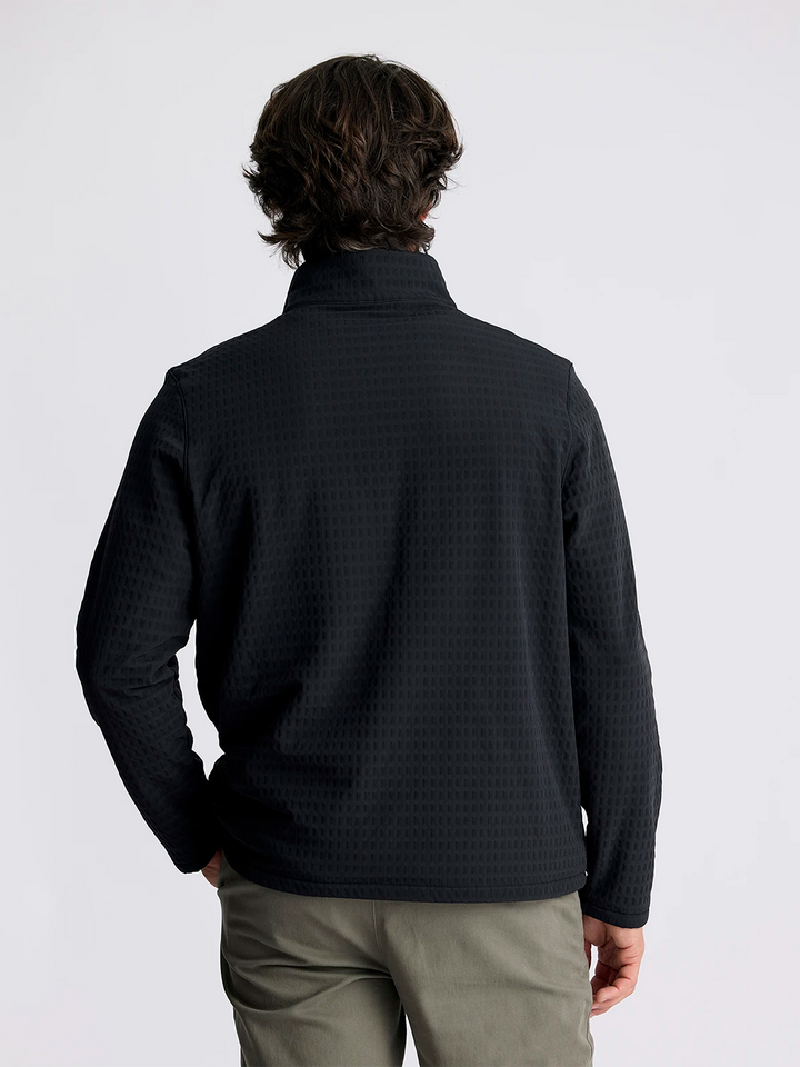 Free Fly Men's Gridback Fleece Snap Pullover - BLACK - Sun Diego Boardshop