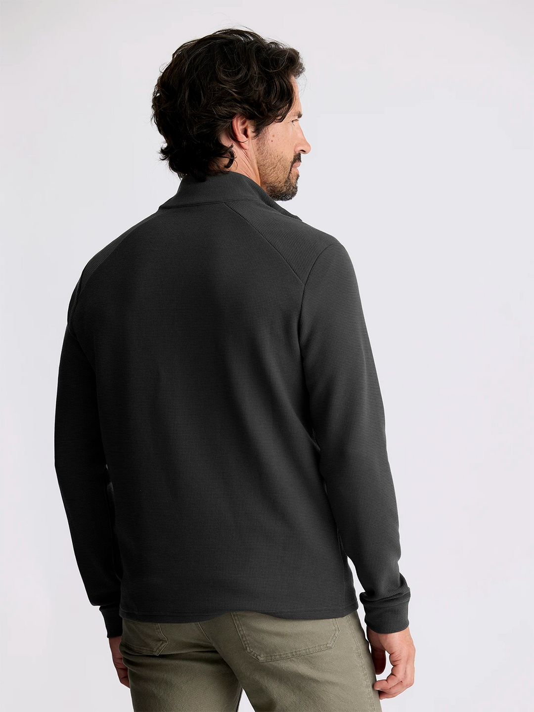 Free Fly Men's Waffle Quarter Zip - MIDNIGHT - Sun Diego Boardshop