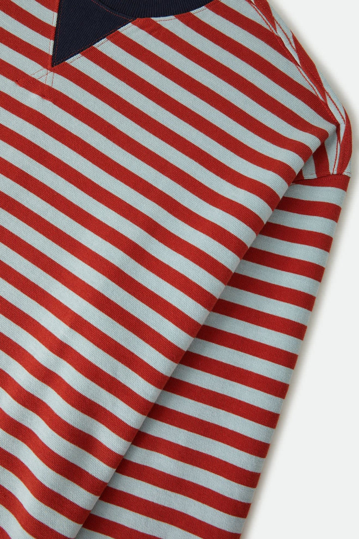 Brixton Women's Retro Rugby Polo - Sea Grass/Rust - Sun Diego Boardshop
