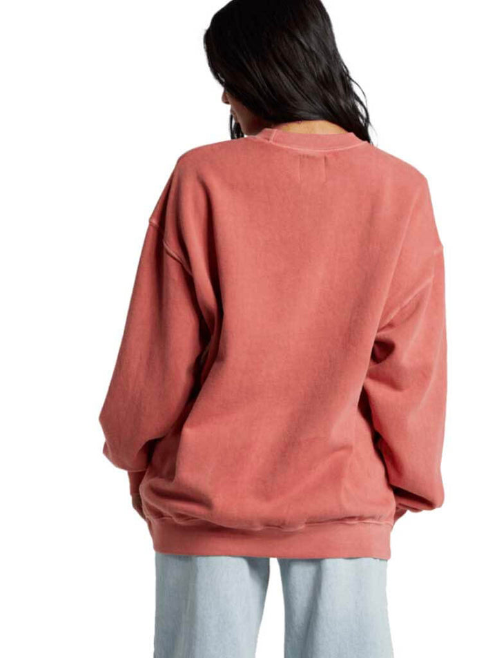 Billabong Ride In Oversized Crewneck Sweatshirt - RED CLAY - Sun Diego Boardshop