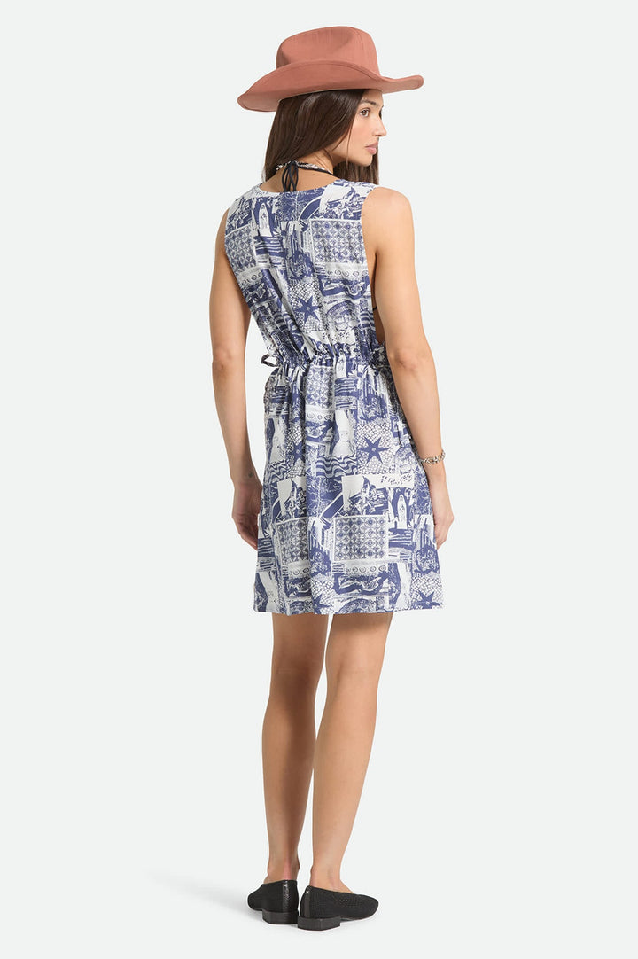 Brixton Women's The Bells Dress - Navy/White Collage - Sun Diego Boardshop