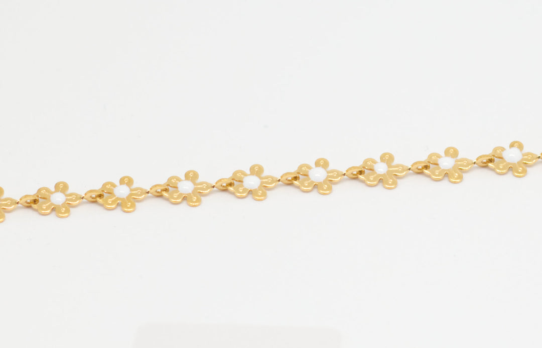 Salty Cali Bloom Anklet - WHITE - Sun Diego Boardshop