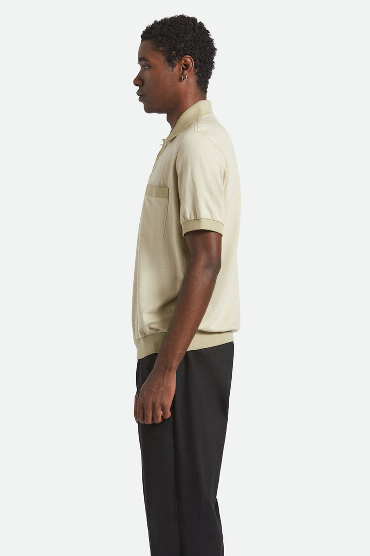 Brixton Weekend Herringbone Polo - Whitecap/Elm - Sun Diego Boardshop