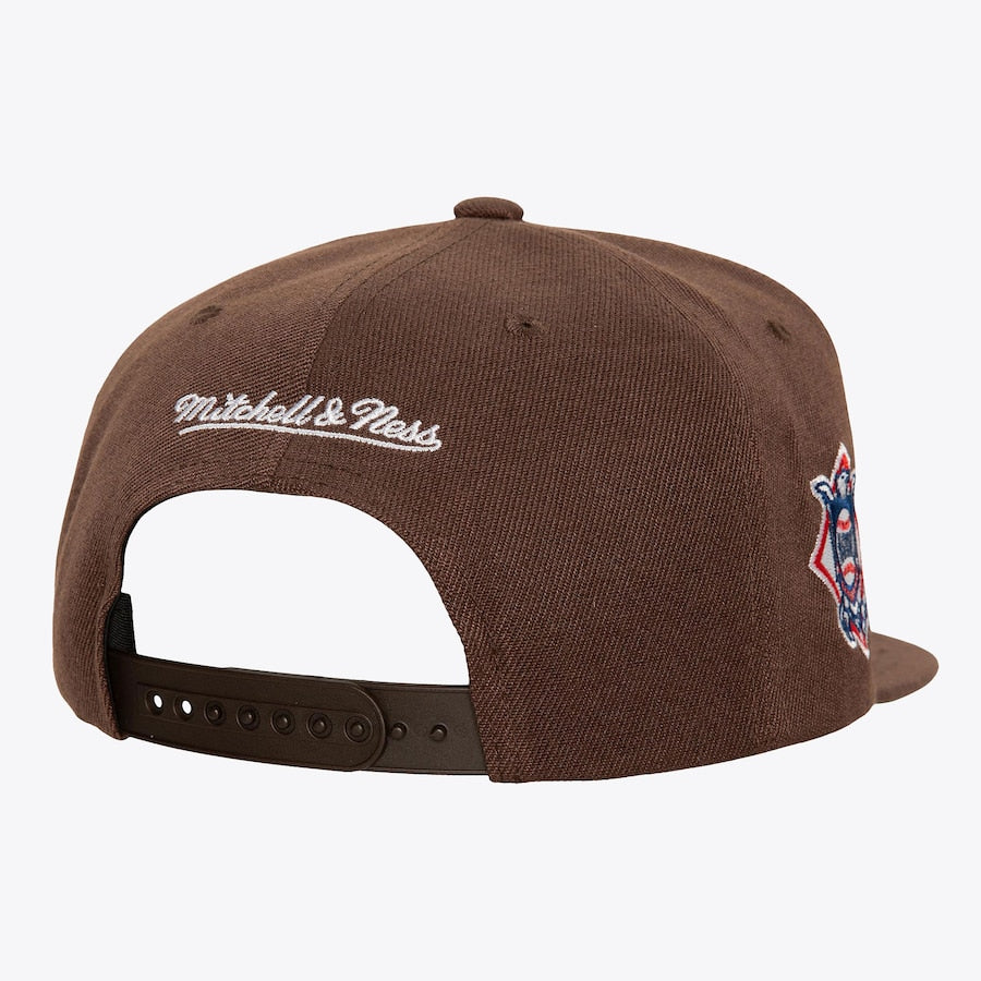 Mitchell & Ness San Diego Padres League Patch Snapback Hat - Brown - Sun Diego Boardshop