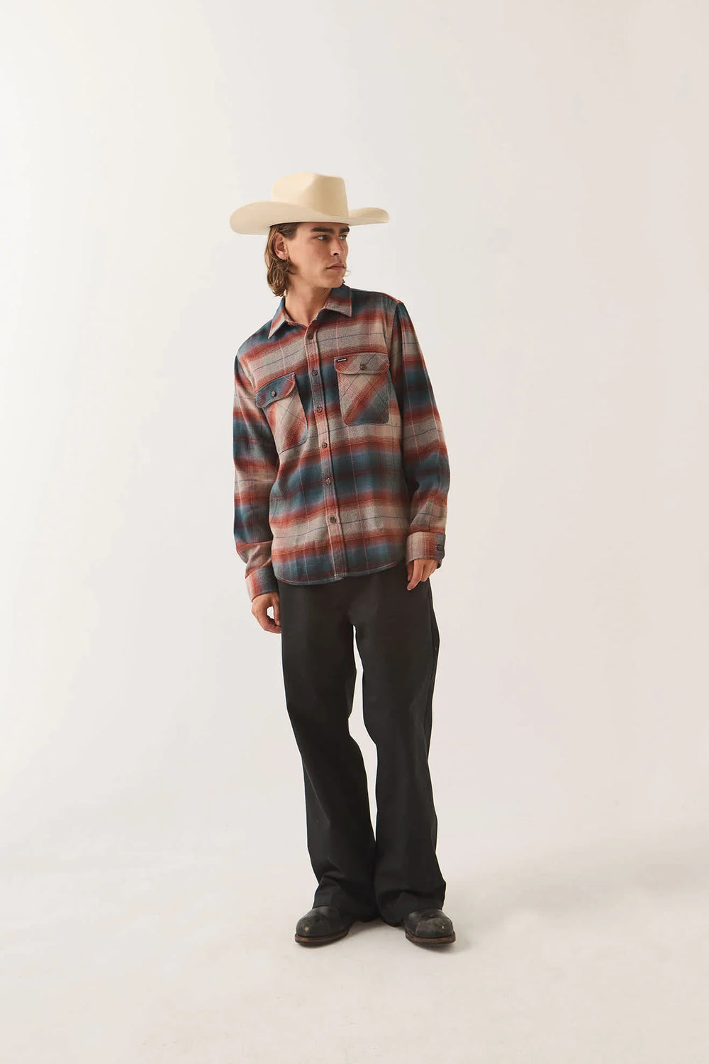 Brixton Men's Bowery Flannel - Multi Shadow - Sun Diego Boardshop