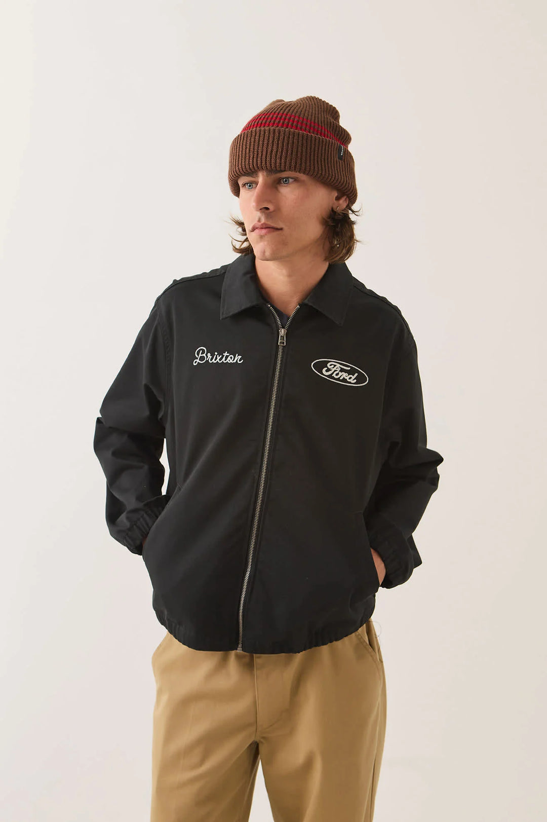 Brixton Men's Ford Built Tough Harrington Jacket - Burnt Rubber - Sun Diego Boardshop