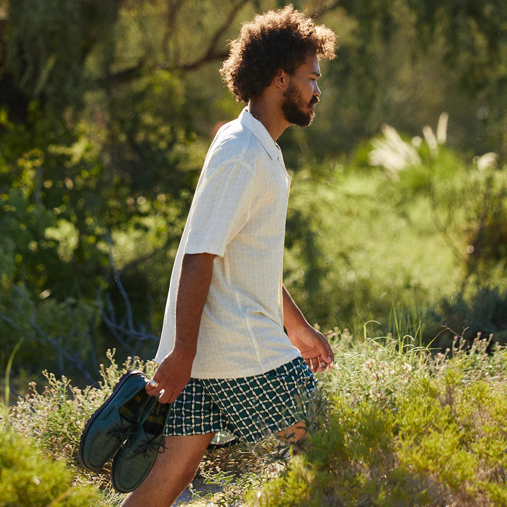 Malbon Lattice Nylon Short - Green - Sun Diego Boardshop