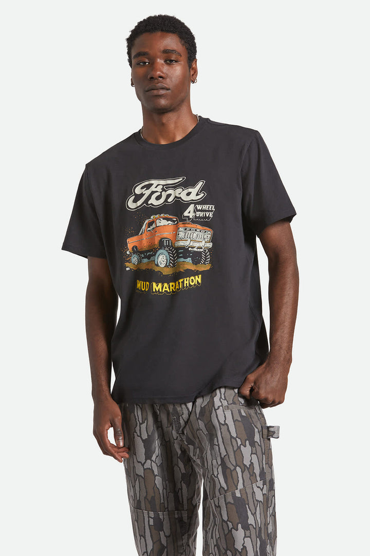 Brixton Ford Mud Marathon Standard T-Shirt - Burnt Rubber