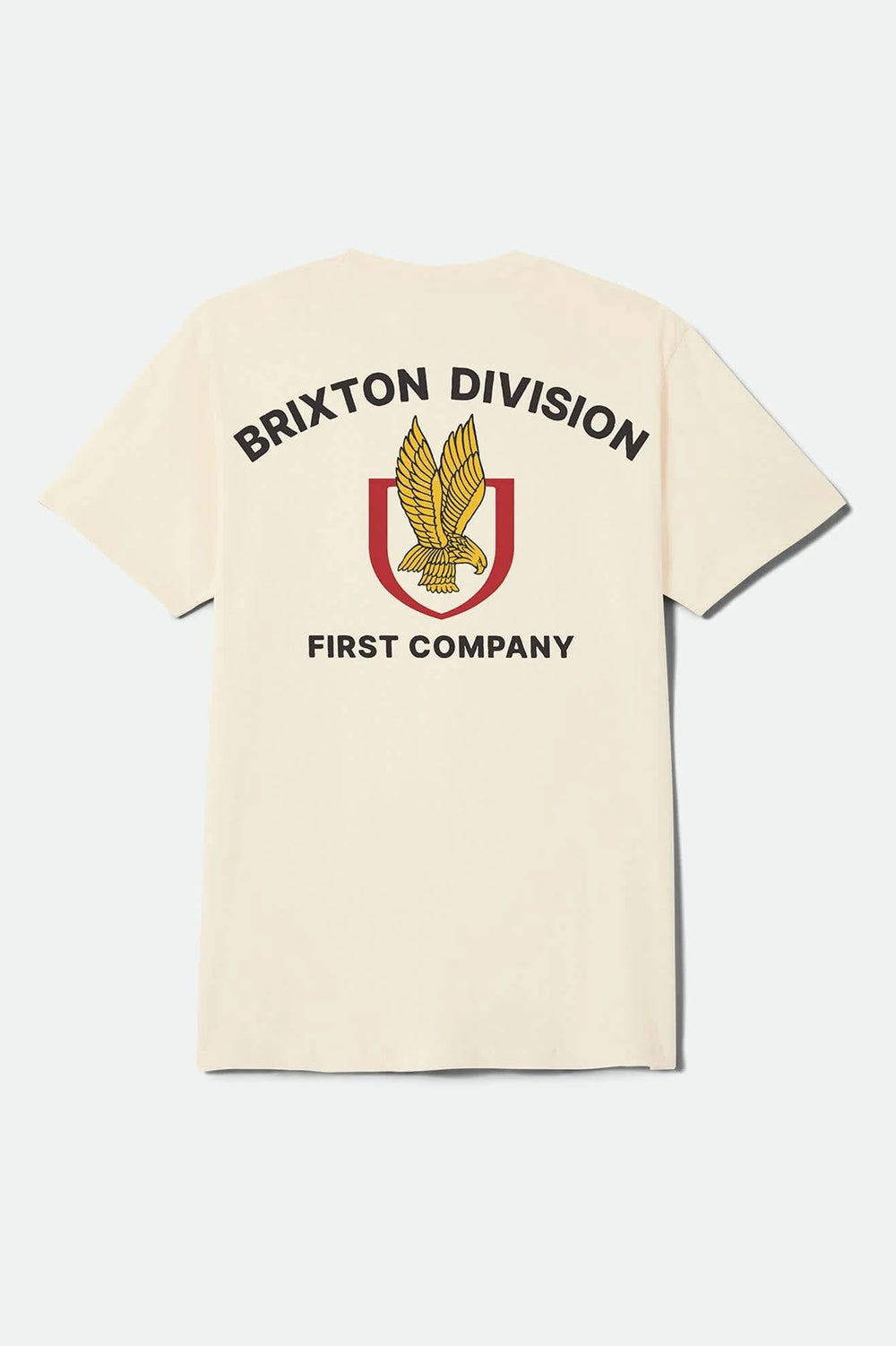 Brixton Men's Covall Standard T-Shirt - Cream - Sun Diego Boardshop