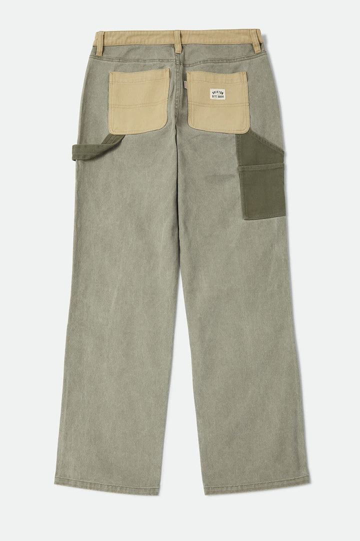 Brixton Women's Essex Patchwork Painter Pant - Vintage Olive Patchwork - Sun Diego Boardshop