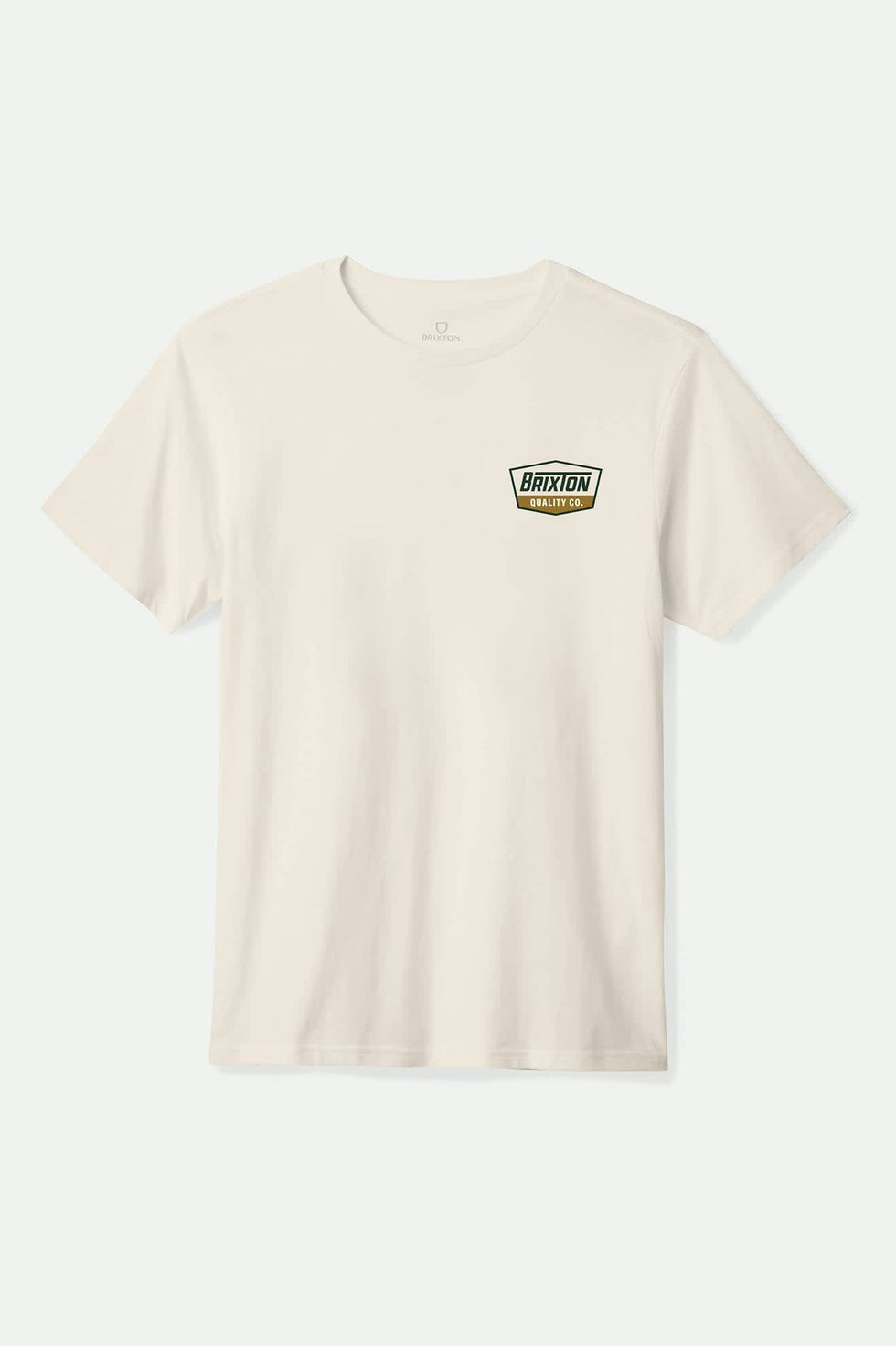 Brixton Regal Standard T-Shirt - Cream/Dark Green/Metal Bronze