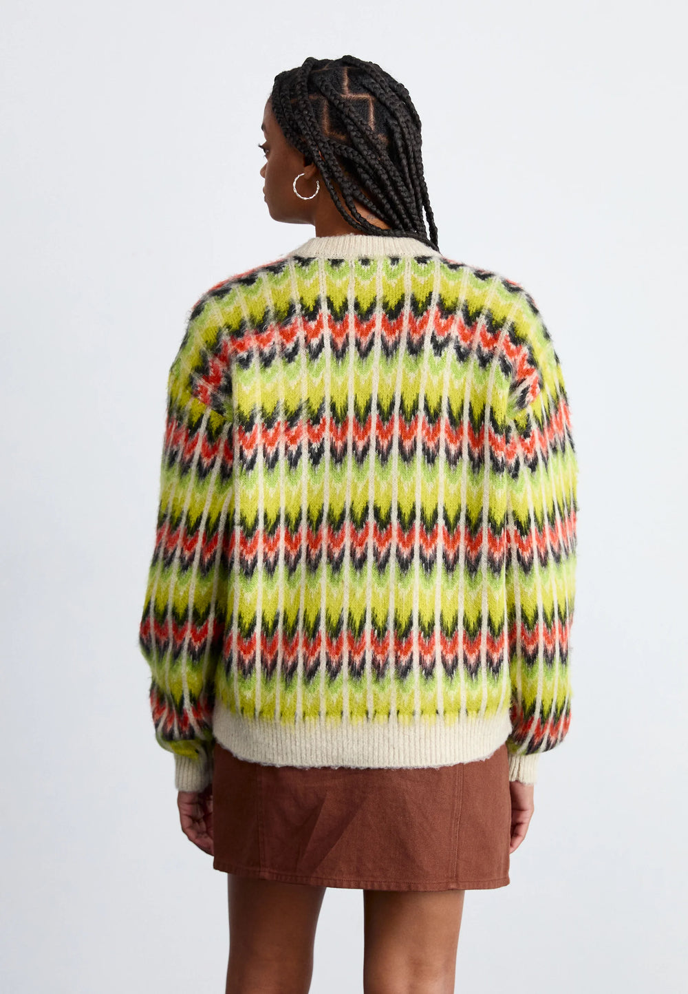 Obey Granny Cardigan - LIME MULTI - Sun Diego Boardshop