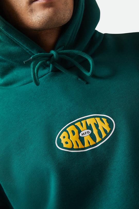 Brixton Largo Hoodie - Deep Emerald - Sun Diego Boardshop
