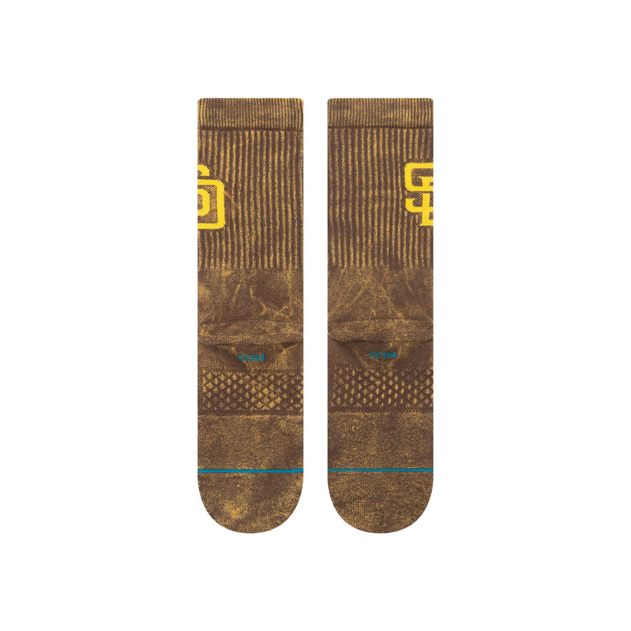 Stance MLB San Diego Padres Fade Crew Socks - BROWN - Sun Diego Boardshop