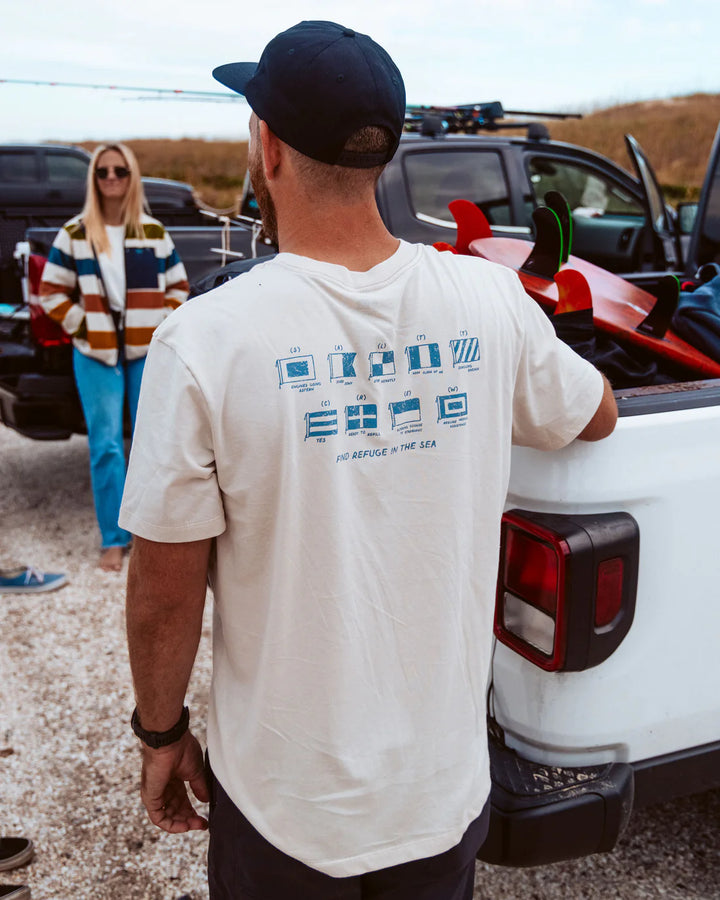 Salty Crew Call Sign Tee - Bone - Sun Diego Boardshop
