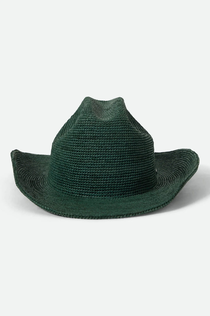 Brixton Women's Odessa Straw Packable Cowboy Hat - Primal Green - Sun Diego Boardshop