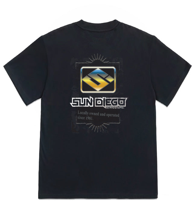 SunDiego Chrome Tee - Limo - Sun Diego Boardshop
