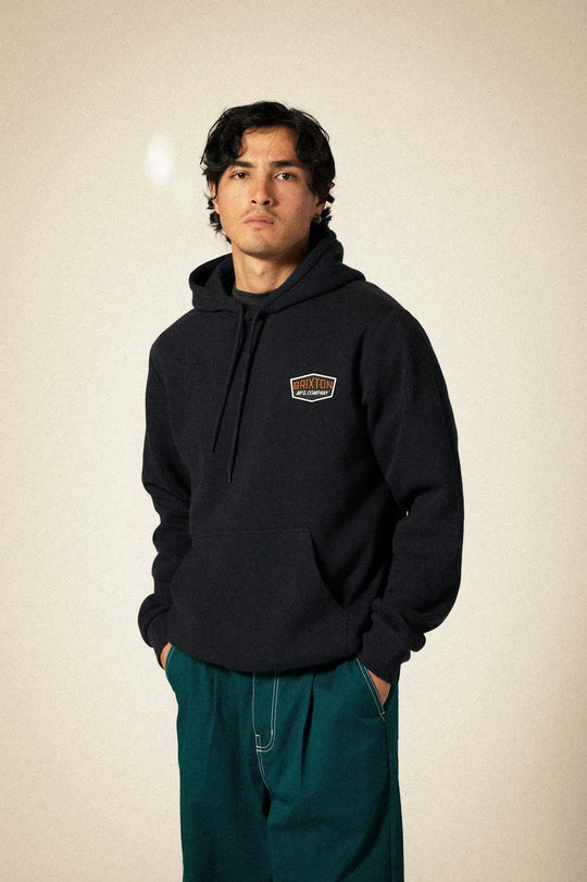 Brixton Freeman Hoodie - BLACK - Sun Diego Boardshop