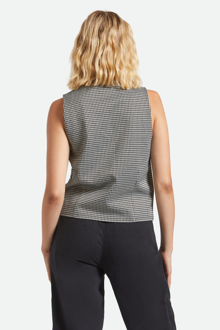 Brixton Houndstooth Leisure Vest - Winter White/Black - Sun Diego Boardshop