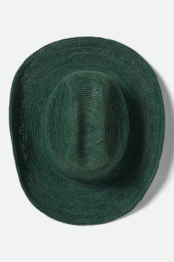 Brixton Women's Odessa Straw Packable Cowboy Hat - Primal Green - Sun Diego Boardshop