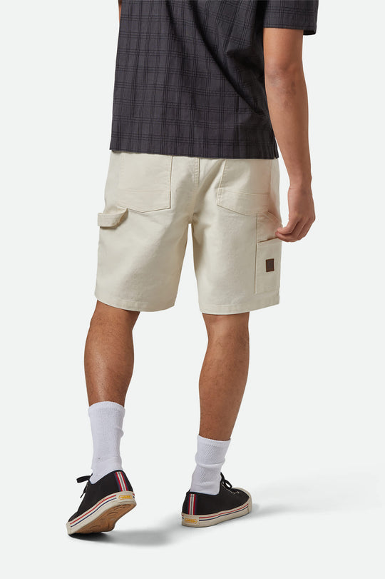 Brixton Builders Carpenter Baggy Short - Egret White - Sun Diego Boardshop