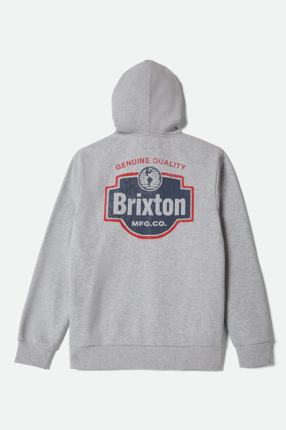 Brixton Genuine Quality Hoodie - Heather Grey - Sun Diego Boardshop