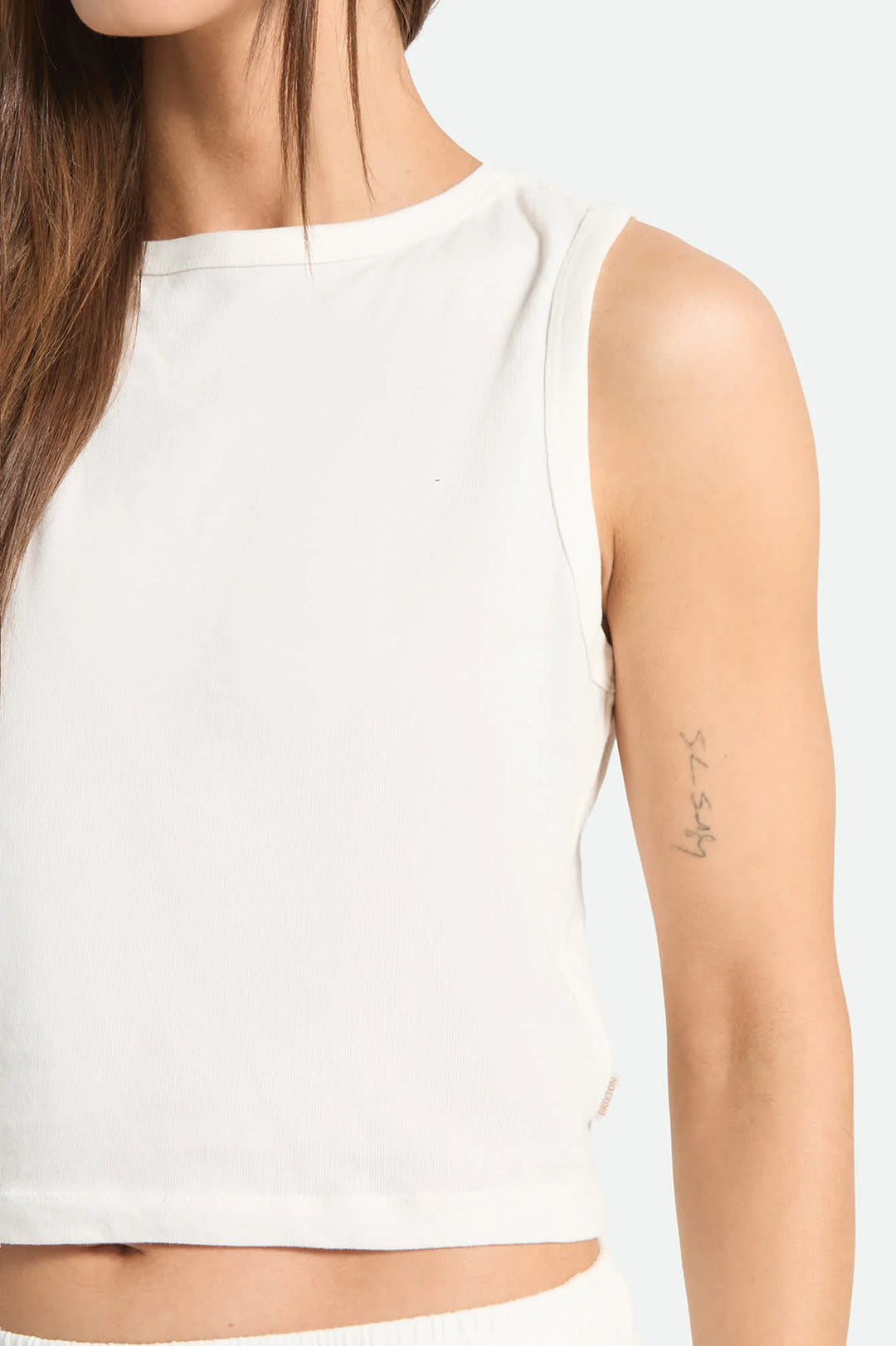 Brixton Women's Carefree Organic Garment Dye Cropped Tank - Off White - Sun Diego Boardshop